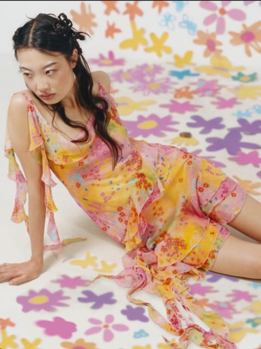 Tyler McGillivary Yara Fantasy Garden Floral Dress